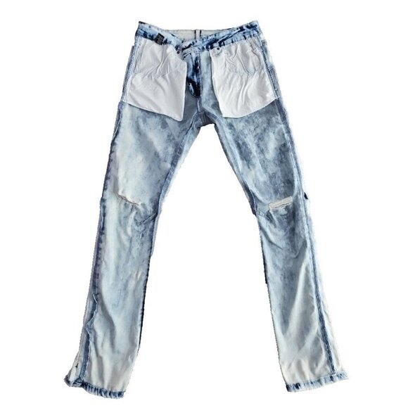 Rue21 Premium Jeans Men's 32x32 Skinny Supreme Flex Distressed Racing Stripe - Picture 3 of 16